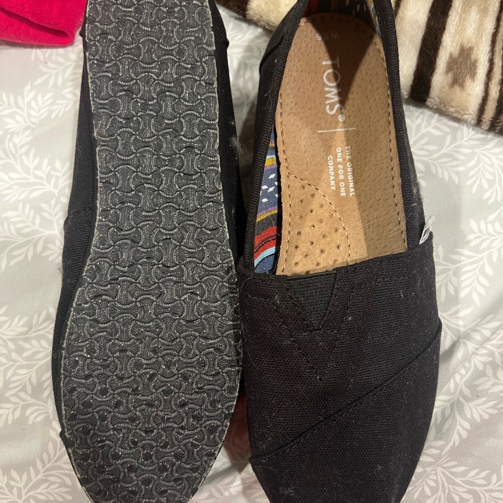 TOMS Classic Black Loafers